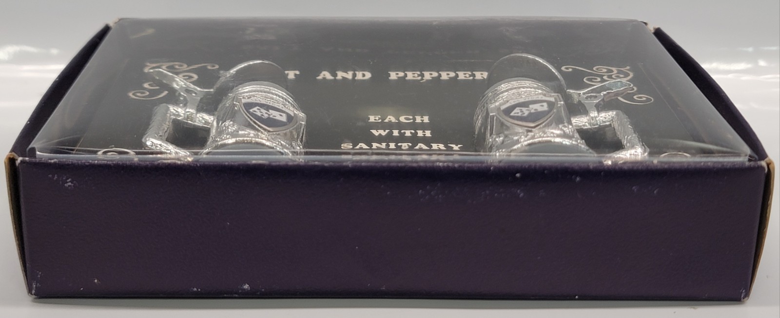 Vintage Las Vegas Dice Metal Beer Stein/ Tankard Salt & Pepper Shaker Set