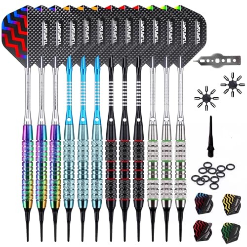 Darts Plastic Tip - Professional Soft Tip Darts Set for Electronic Blue