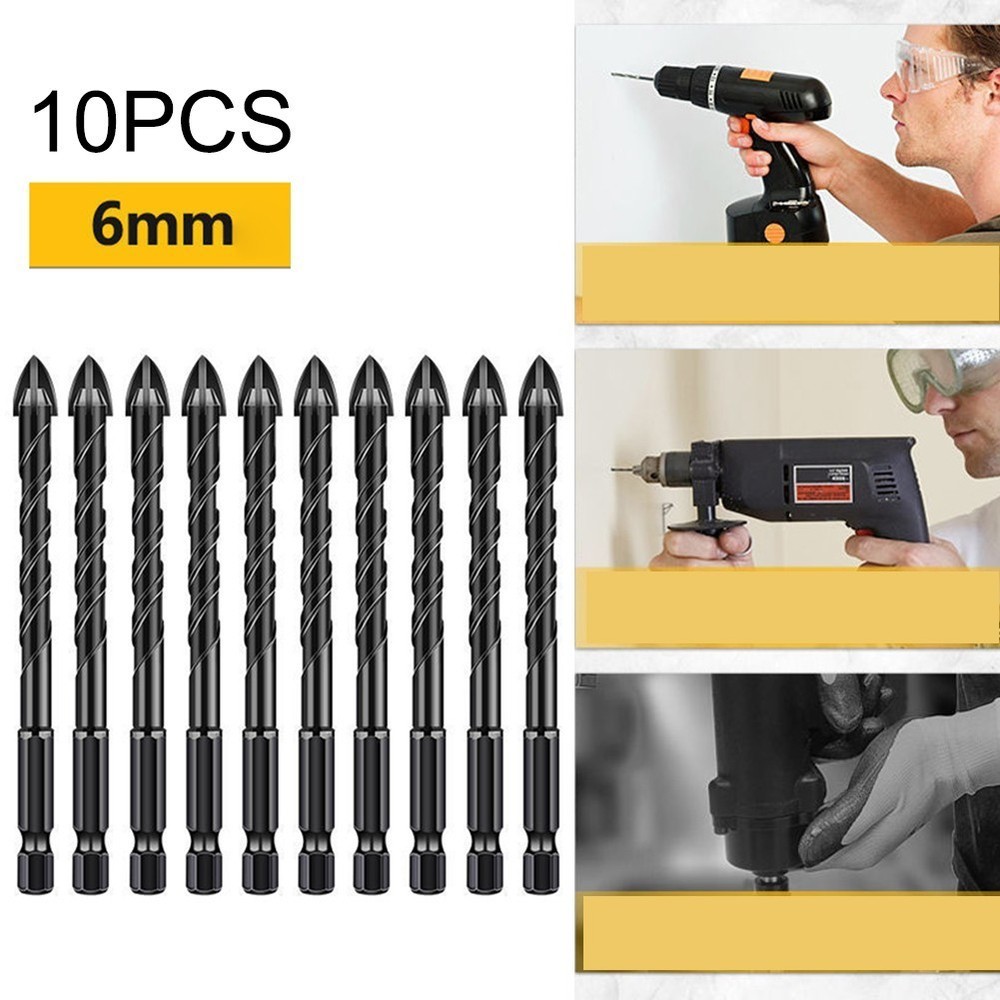 Tools 10pcs 6mm Drill Bits Tiles Ceramic Drilling For Tile Brick Glass