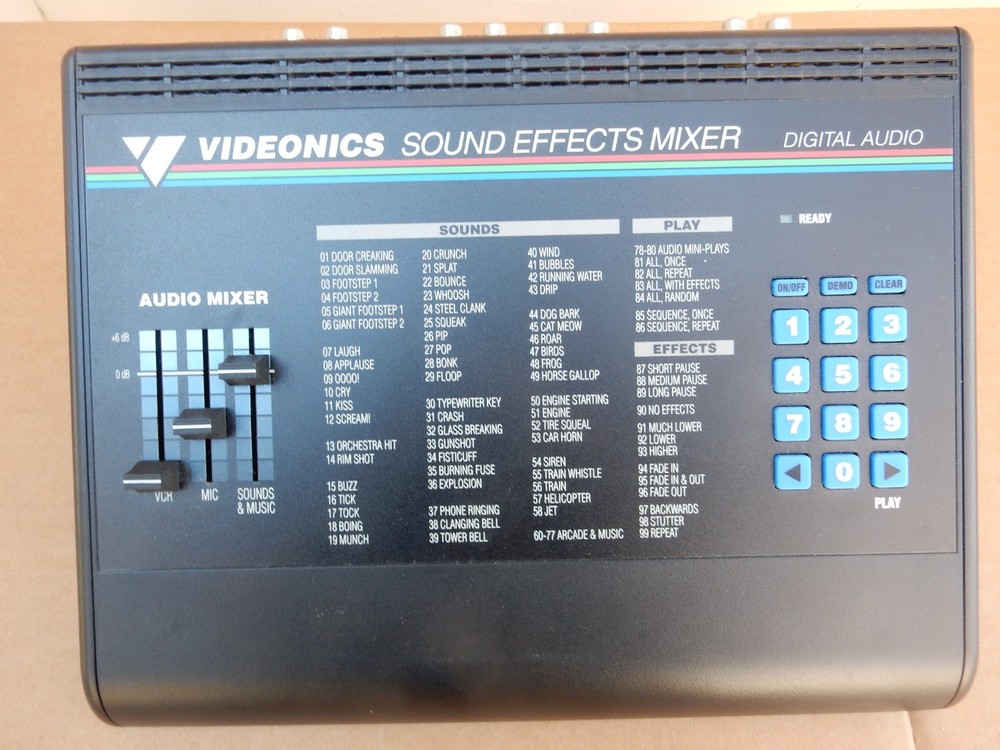 VIDEONICS SOUND EFFECTS MIXER DIGITAL