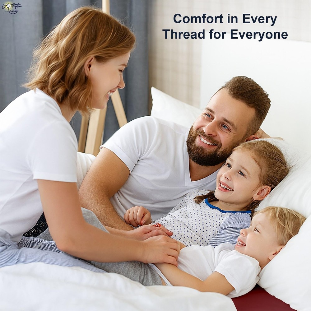 Split Head Flex King Fitted Sheet for Adjustable Beds, Premium Hotel Quality ...