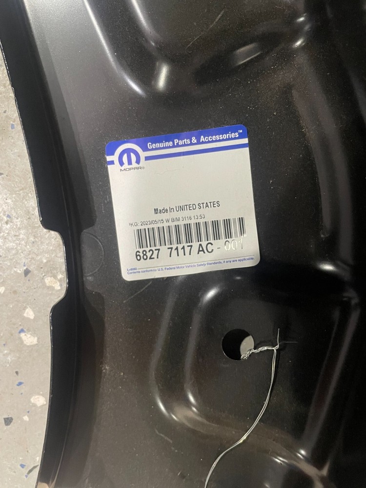 Genuine Mopar Wheelhouse Outer Panel Left 68277117AC