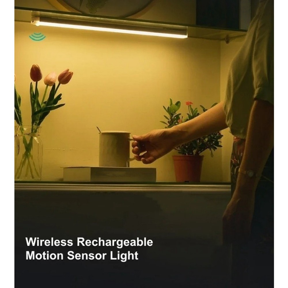 Motion Sensor LED Night Light TypeC Rechargeable Cabinet Wardrobe Lamp4338