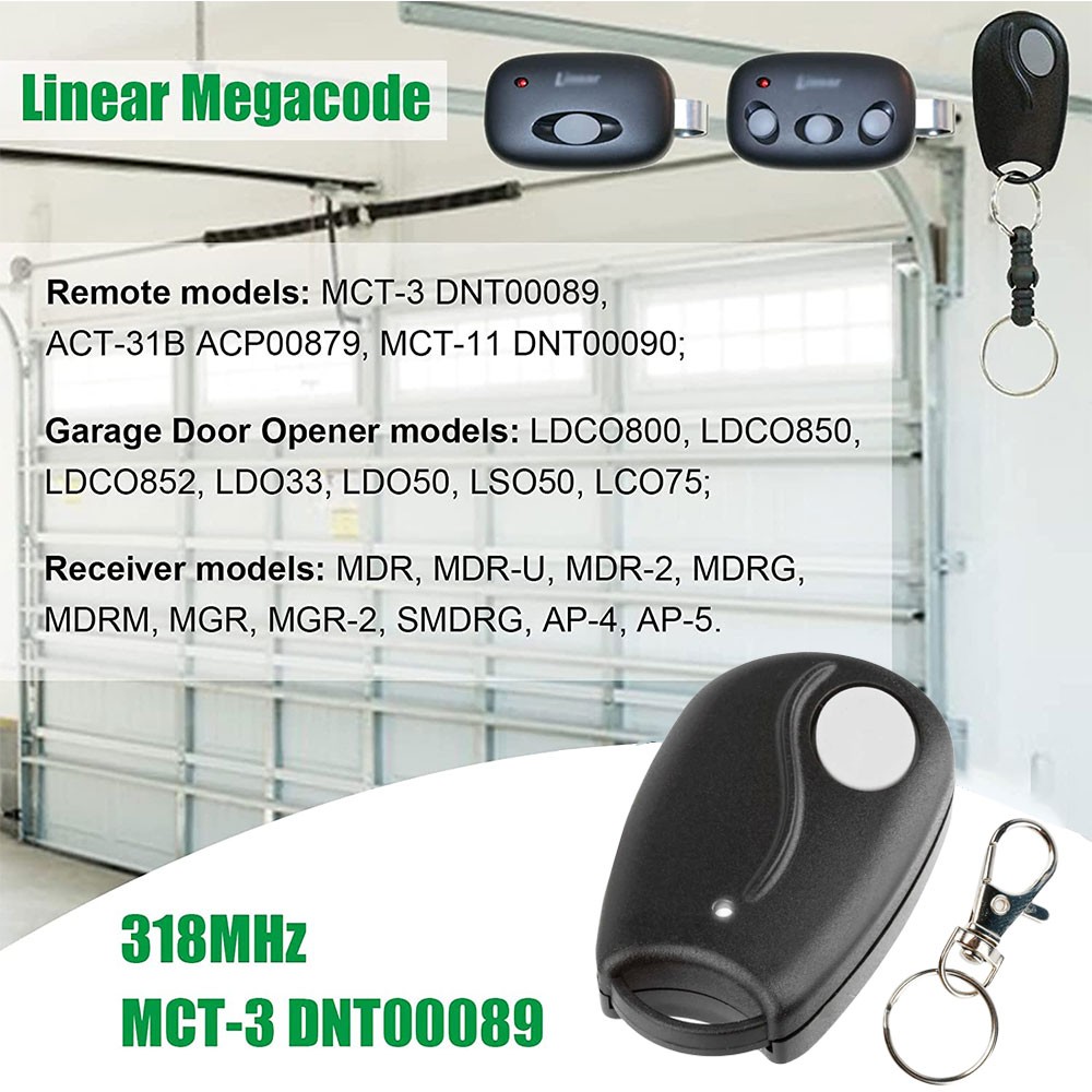 Compatible with Linear ACT-31B ACP00879 Remote Control LD033 LD050 LS050