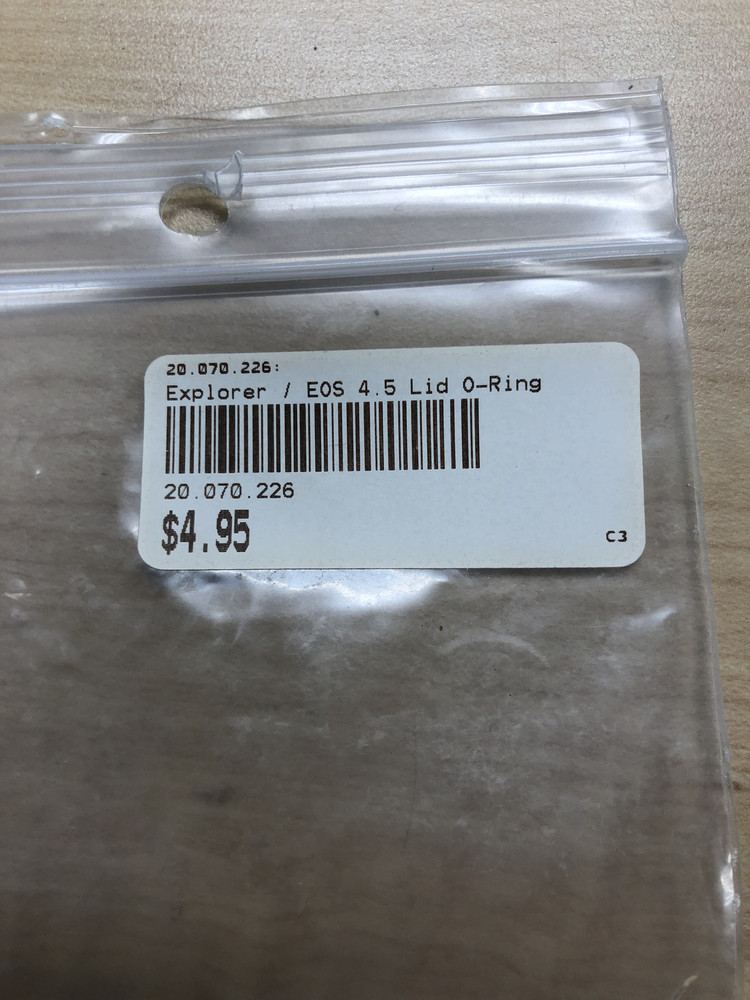 Halcyon Explorer / EOS 4.5 Light Lid O-Ring New