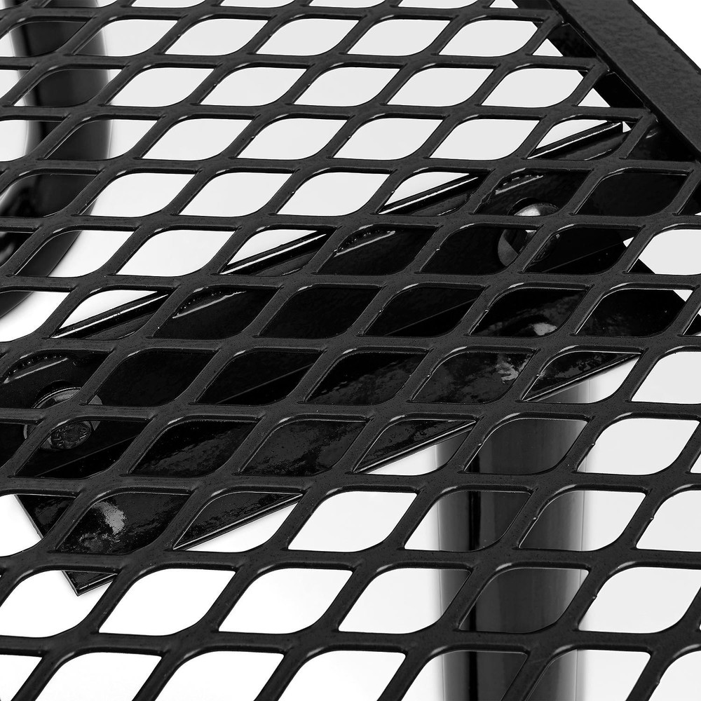 46" Wheelchair Accessible Square Picnic Table Surface Mount Black