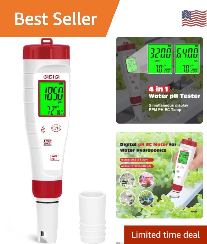 pH Tester,Digital pH Meter for Water,New Version TDS Meter for Drinking Water...