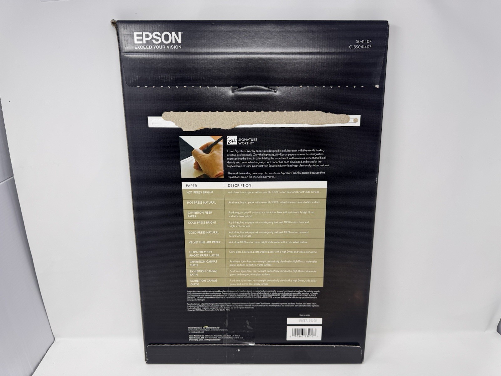Epson Ultra Premium Photo Paper Luster 13x19 43 Sheets S041407 Inkjet