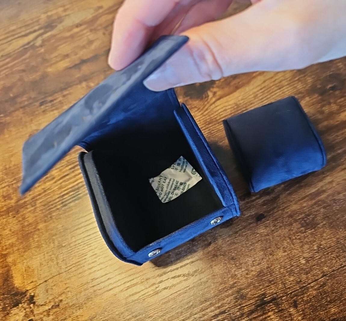 Authentic Panerai Watch Blue Suede Storage & Travel Box OEM Authentic