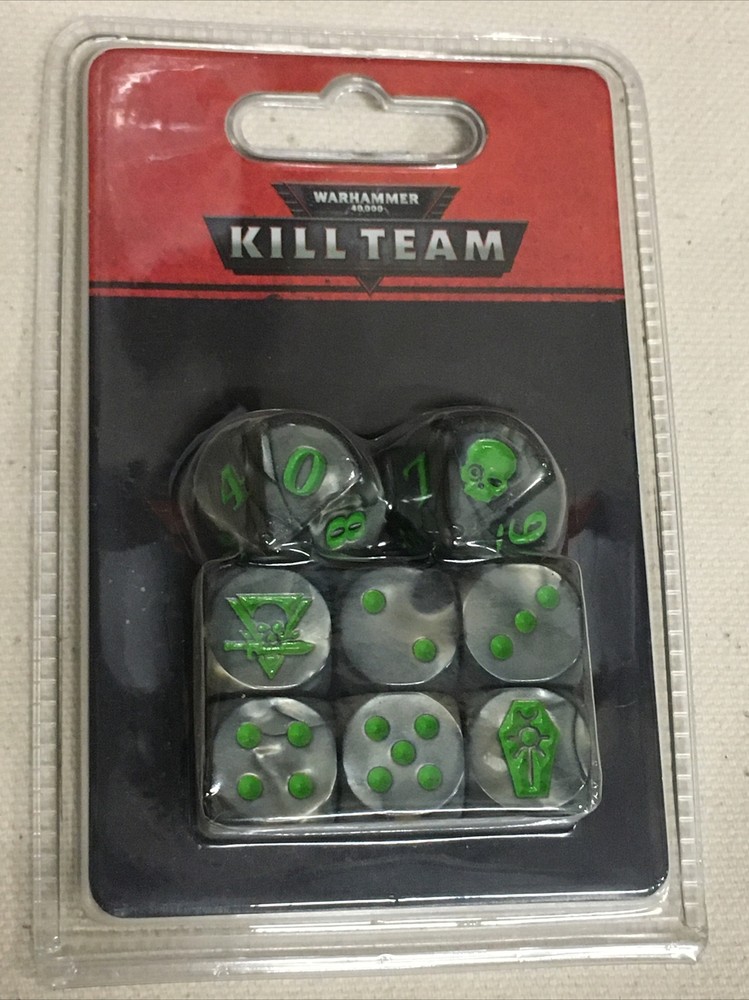 Kill Team NECRON Dice Set Warhammer 40K Necrons OOP D6 D10