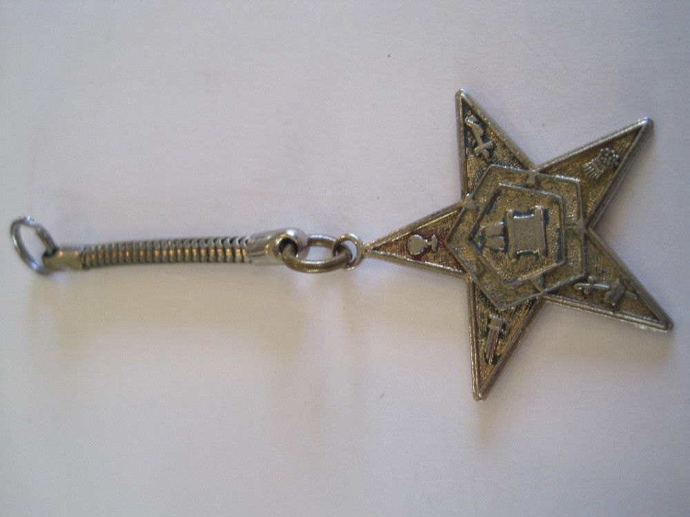 Masonic Key Chain Star Vintage