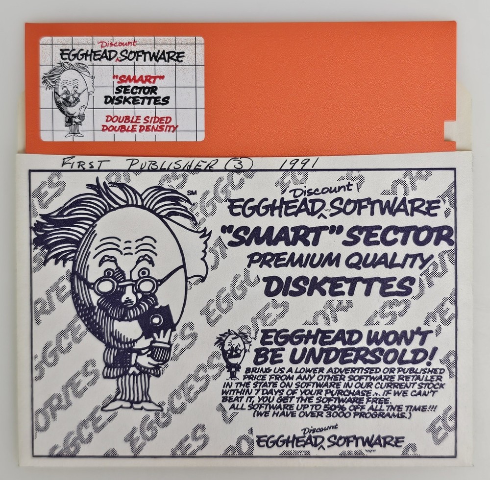 Orange Egghead Discount Software Smart Sector Floppy Disk Diskette