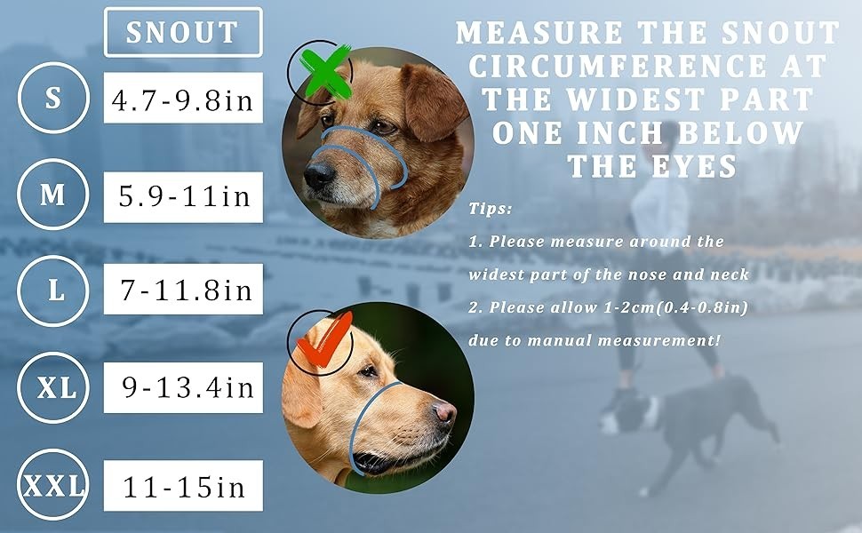 Gentle Dog Muzzle Guard, Soft Neoprene Padding, Prevent Biting, Barking (SMALL)