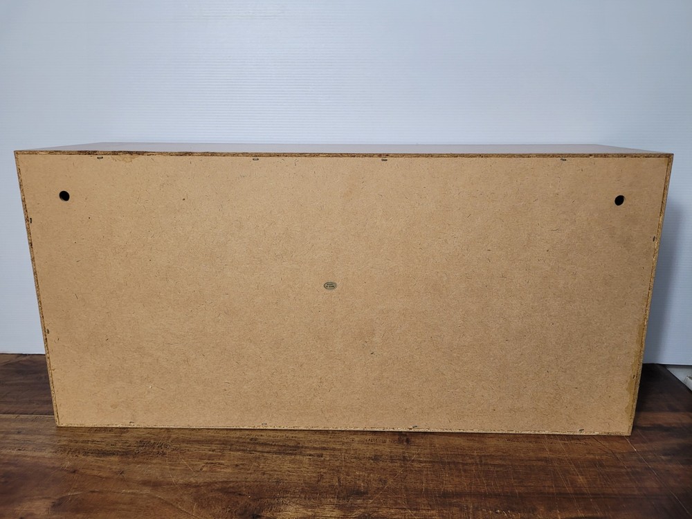 CD STORAGE BOX, 60 CD HOLDER, TIMBER AND PLASTIC CONSTRUCT