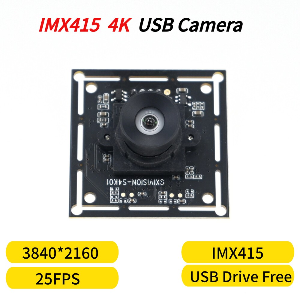 IMX415 4K USB Camera Module,25FPS 3840x2160 8MP Webcam HD,Plug &Plug,Fixed Focus