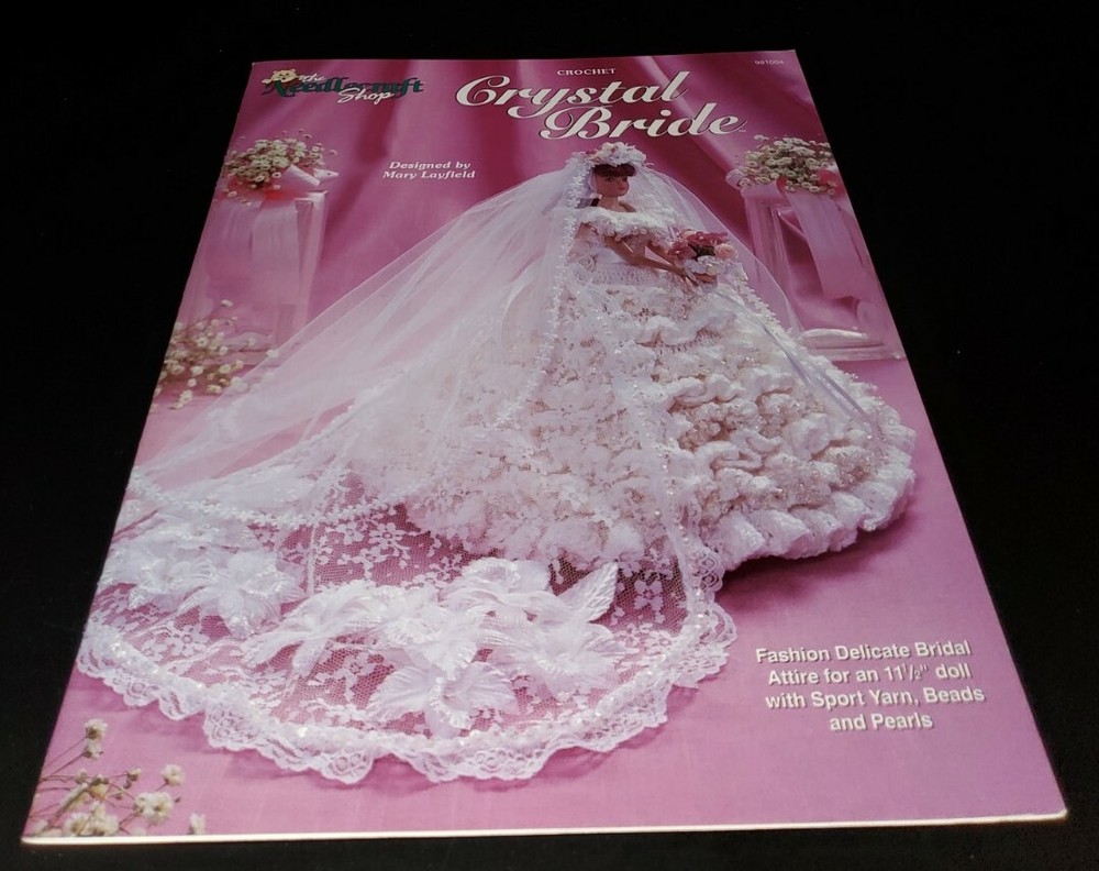 CA19 THE NEEDLECRAFT SHOP 1998, CRYSTAL BRIDE CROCHET PATTERN LEAFLET
