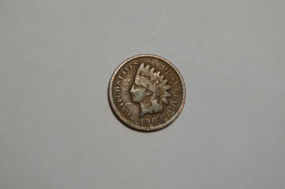 1903 INDIAN HEAD CENT GOOD CONDITION SOLID NICE OLD COIN FREE SHIPPING #8NM