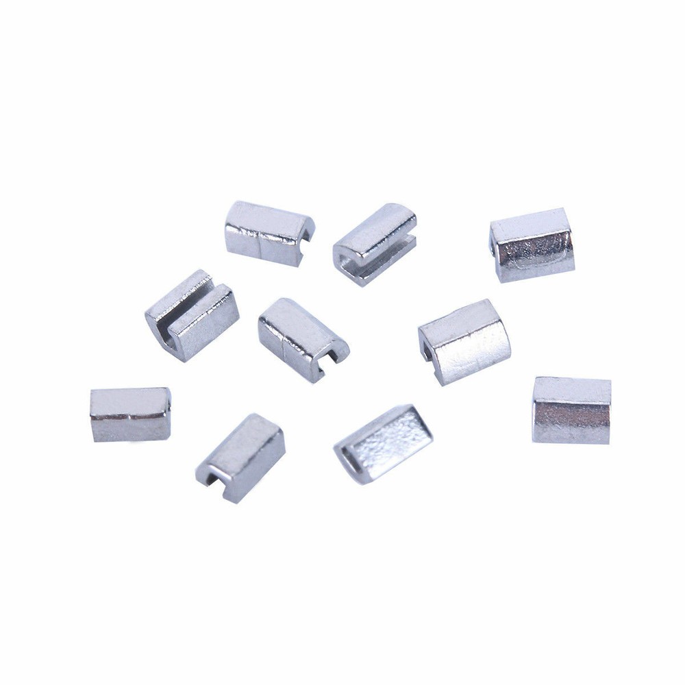 5 Packs Dental Orthodontic Crimpable Hook Stops Type Split Stainless Steel 50 Pc