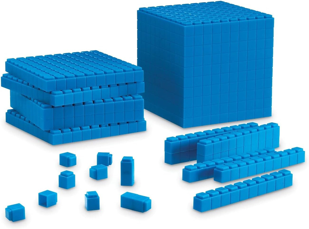 Interlocking Base Ten Starter Set, Early Math, Counting, Connecting Blocks, 141