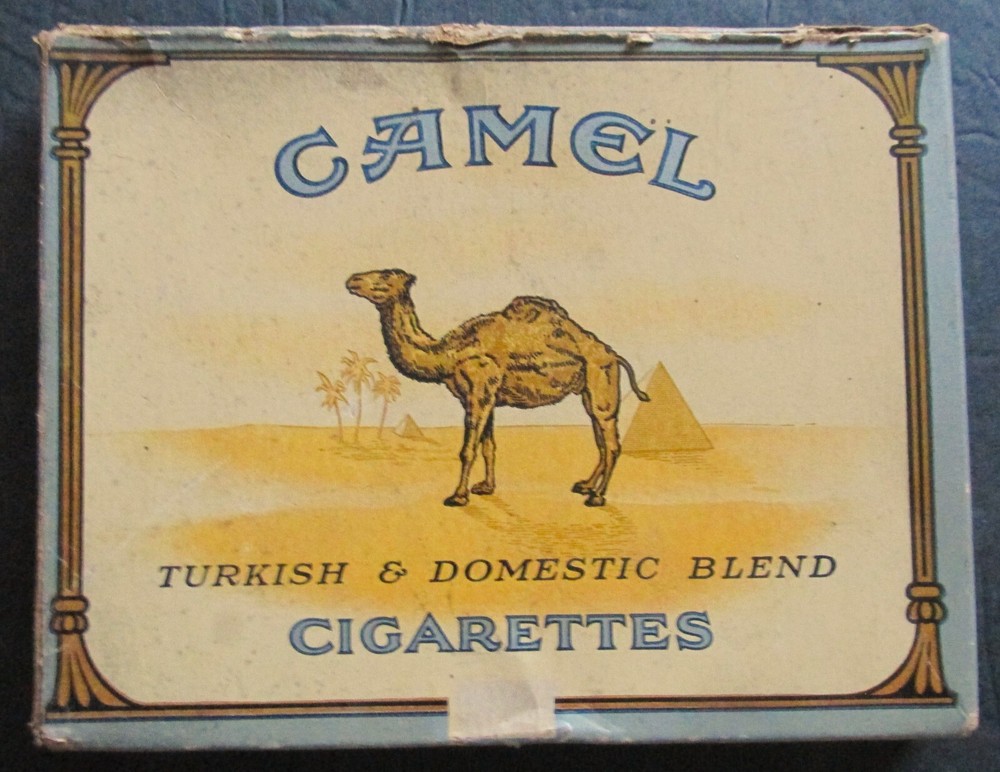 Camel Cigarette Flat 50's Empty Cardboard Box NOT TIN