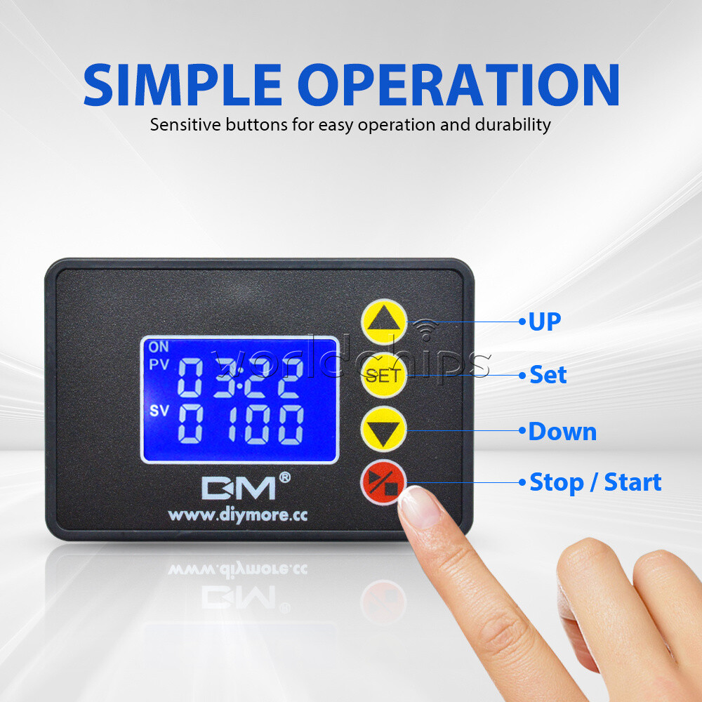 Microcomputer Time Controller Module Display DC24V 1.37"inch LCD 480W 0000~9999S