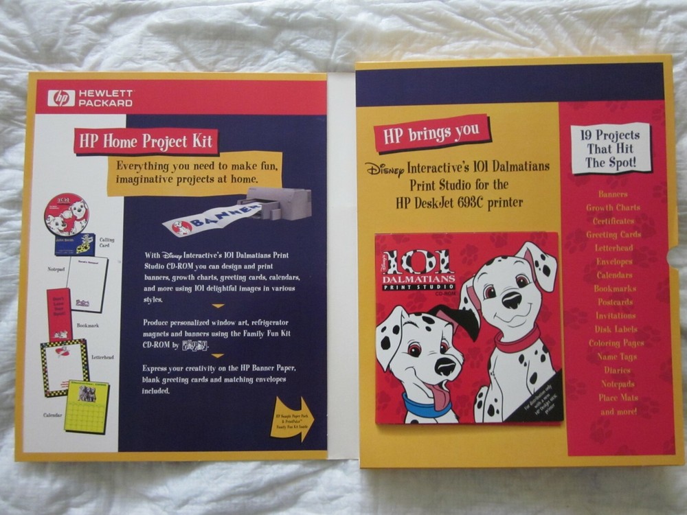 Disney's 101 Dalmations Print Studio HP Home Project Kit