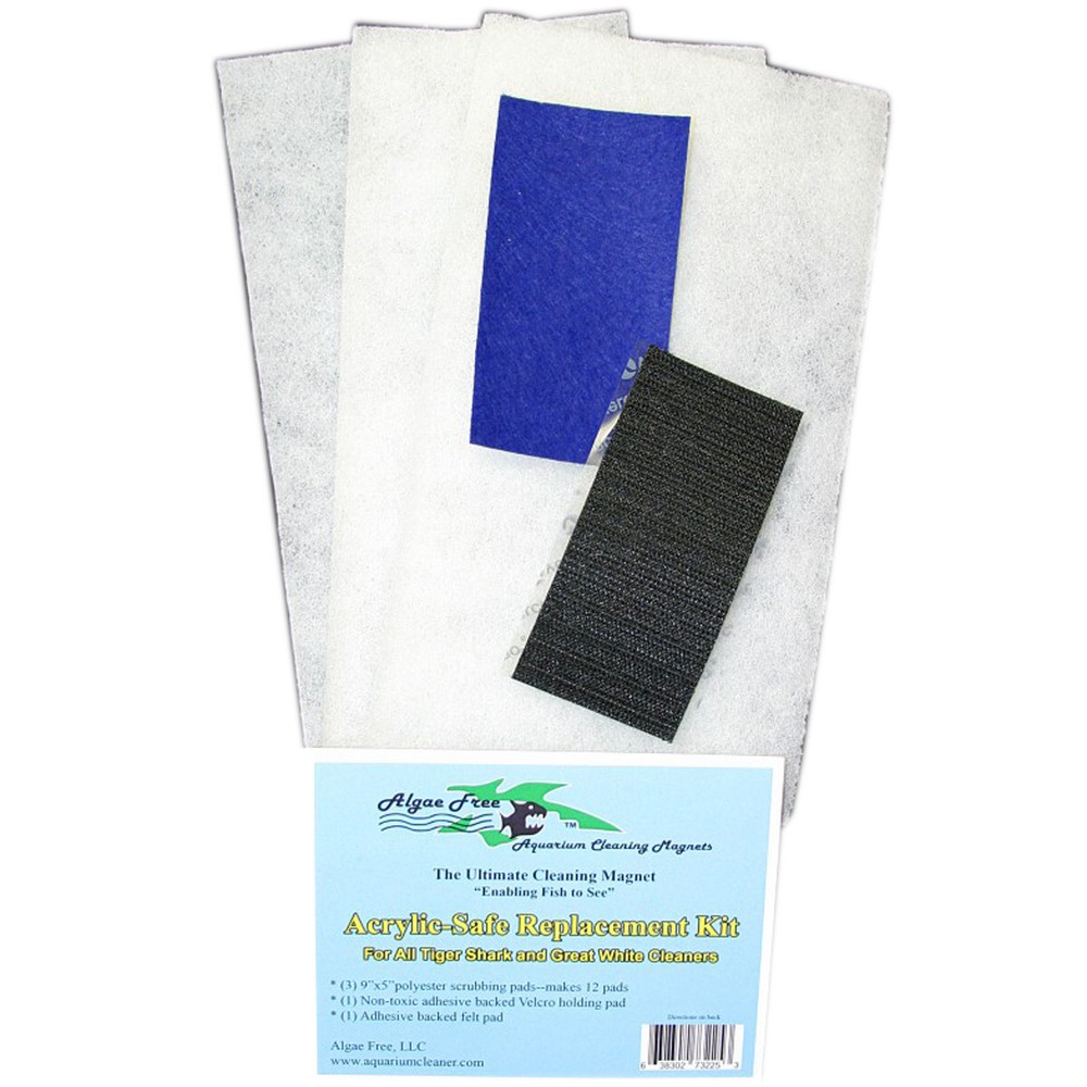 Algae Free Large Glass Pad Kit for Tiger Shark & Great White Algae Scrapers