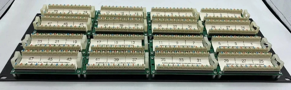 (NEW OPEN BOX) P5E24BF HUBBLE Patch Panel, Cat 5e, Front Access, T568B, 24-Port