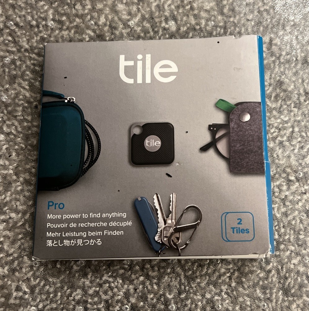 Tile Pro Tracker 2 Pack - Replaceable Battery - Black - Open Box -