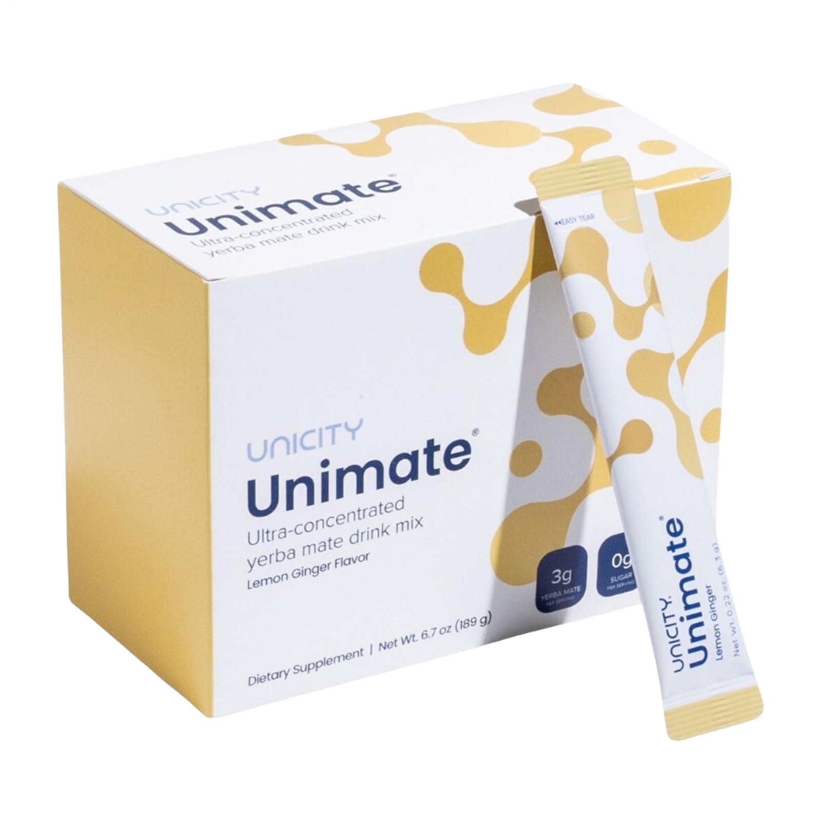 Unicity Unimate Yerba Mate Supplement LEMON GINGER 90/60/30 Packs~ Exp 2026