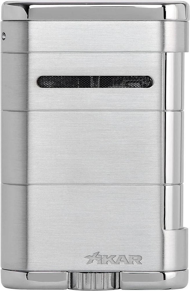 XIKAR Allume Triple Jet Tabletop Lighter, Silver