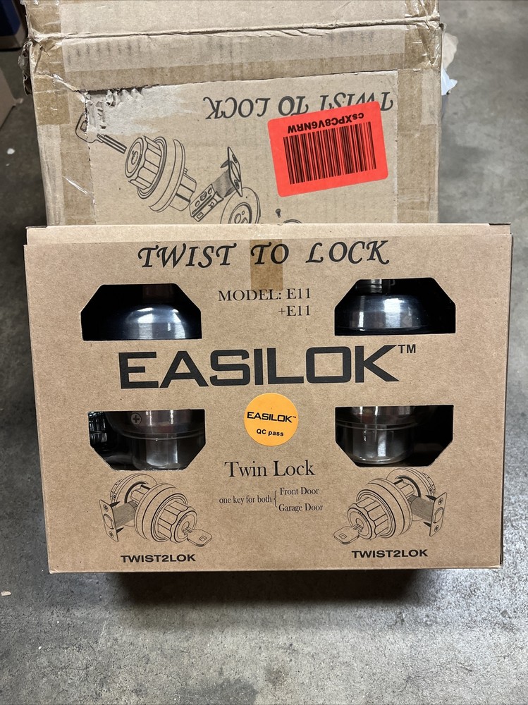 EASILOK E11 Twist To Lock Deadbolt Easy Fast Secure Keyless Locking Stainless