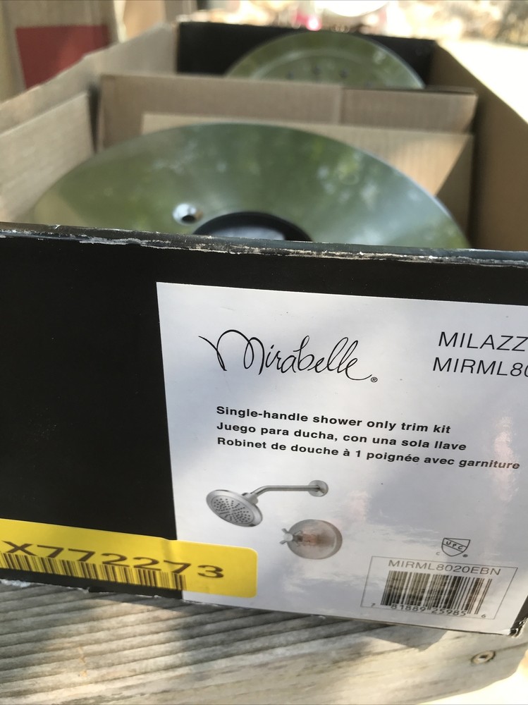 Mirabelle MIRML8020EBN Shower Trim Package with Single Function Shower ONLY TRIM
