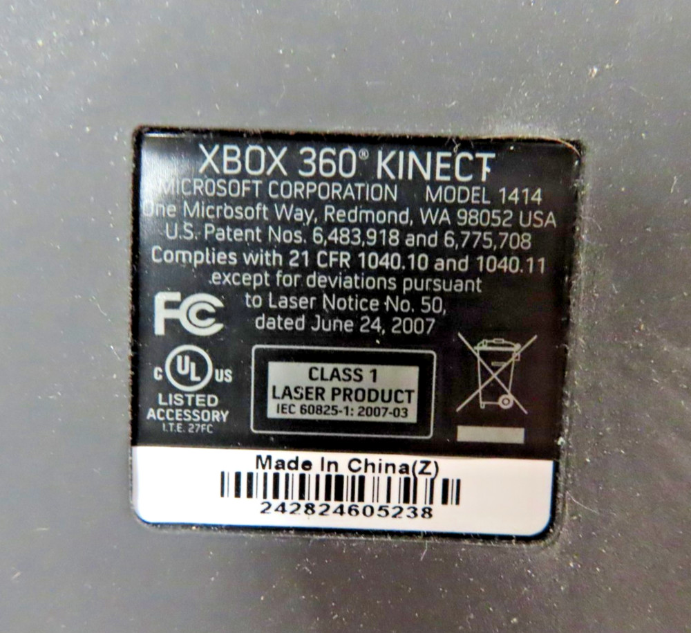 OEM MICROSOFT XBOX 360 &PC KINECT MODEL 1414 VIDEO GAME TESTED WORKS