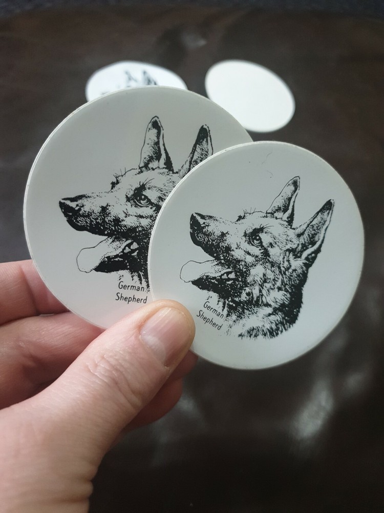 German shepherd Stickers x 6