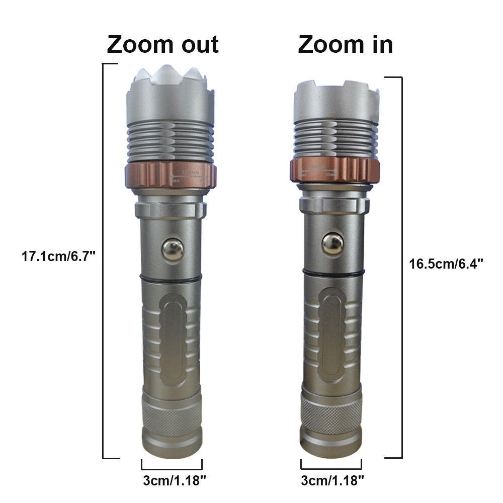 2PCS Tactical LED Flashlight Police Camping Bright Handheld Torch Rechargeable