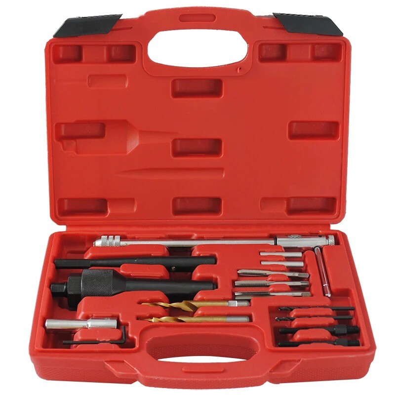 Spark Plug Remover Thread Repair Drill Wrench Spark Plug Gap Extractor Kit