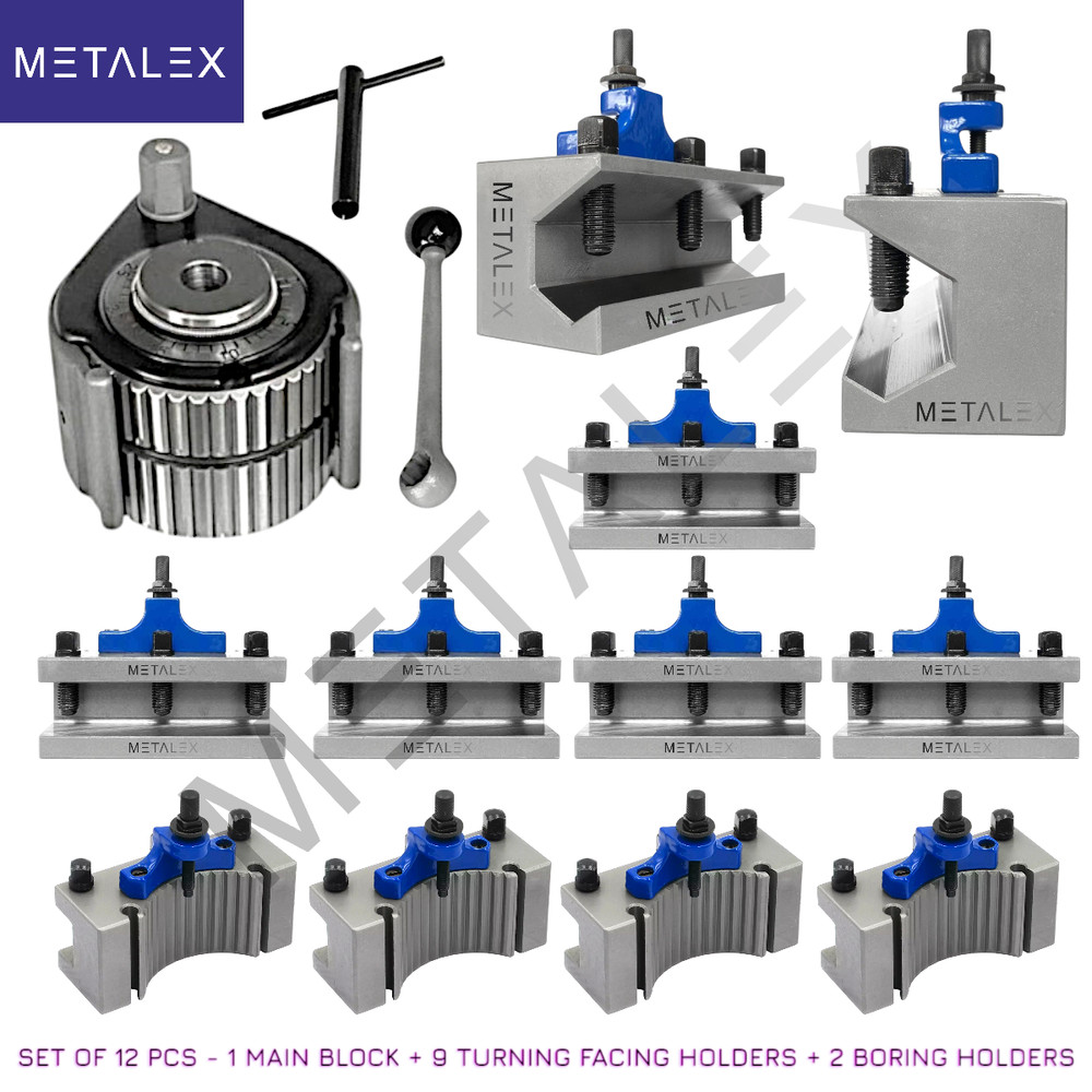 A1 40Position Quick Change Tool Post 12 pc For 150-300mm Lathe 6"-12" Multifix A
