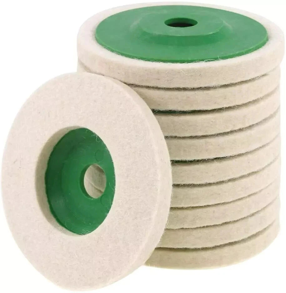 10 Pack 4" Wool Polishing Discs