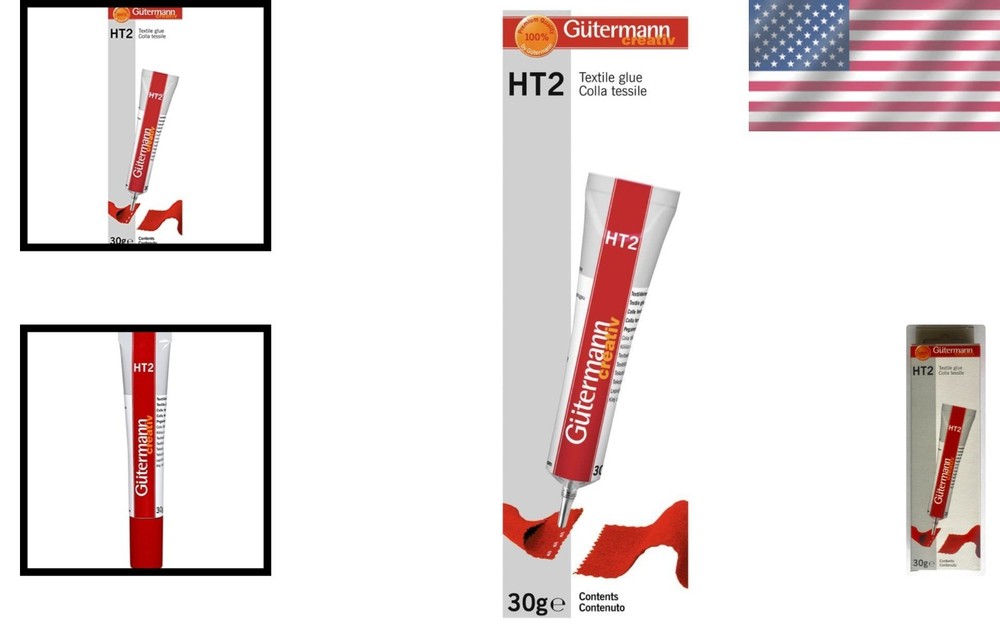 Gütermann HT2 30g - Versatile Textile Glue for Crafting & Fabric Projects