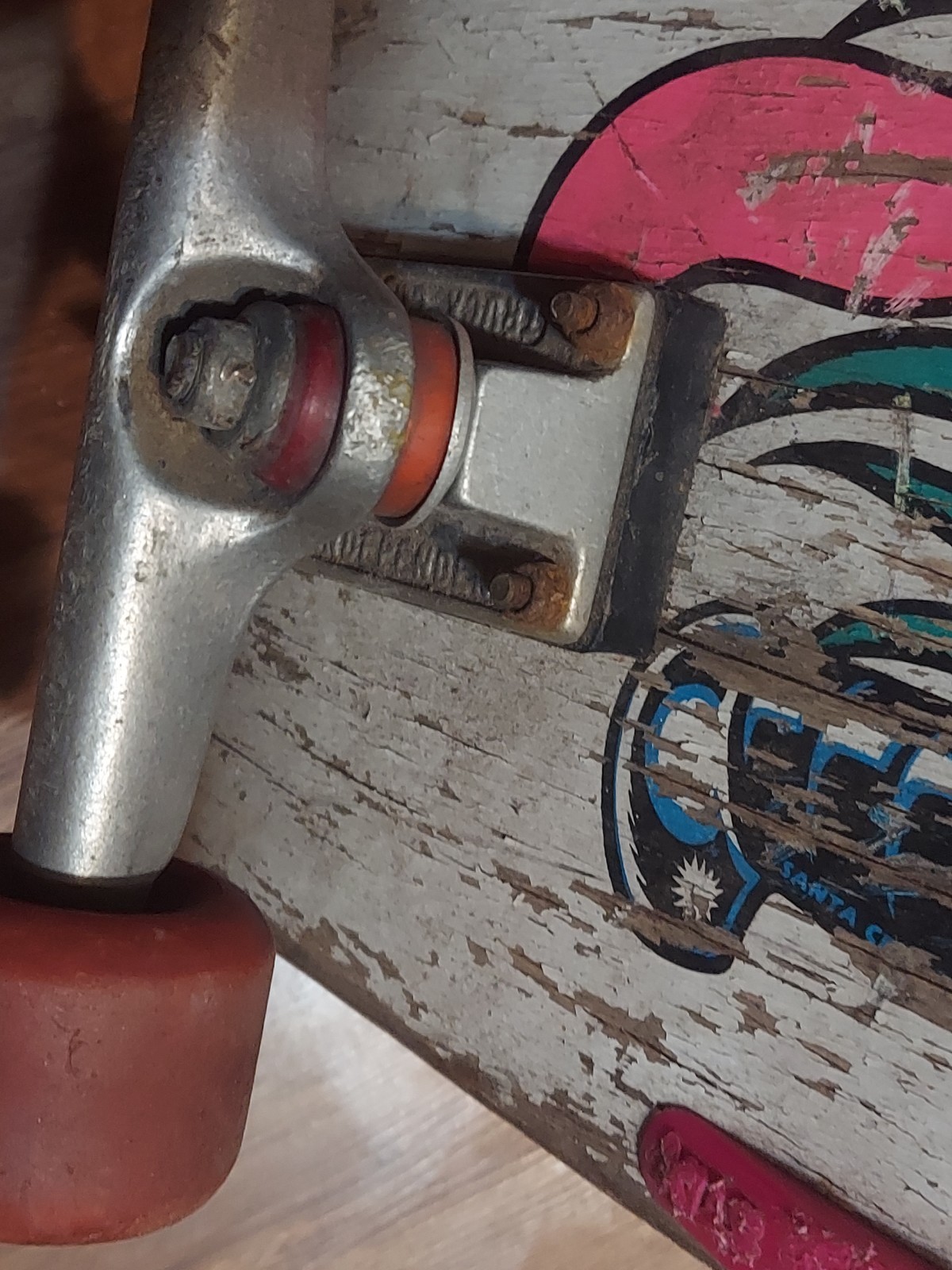 Vintage 80s OG Santa Cruz Slasher Skateboard 1980s Independent And Venture Truck