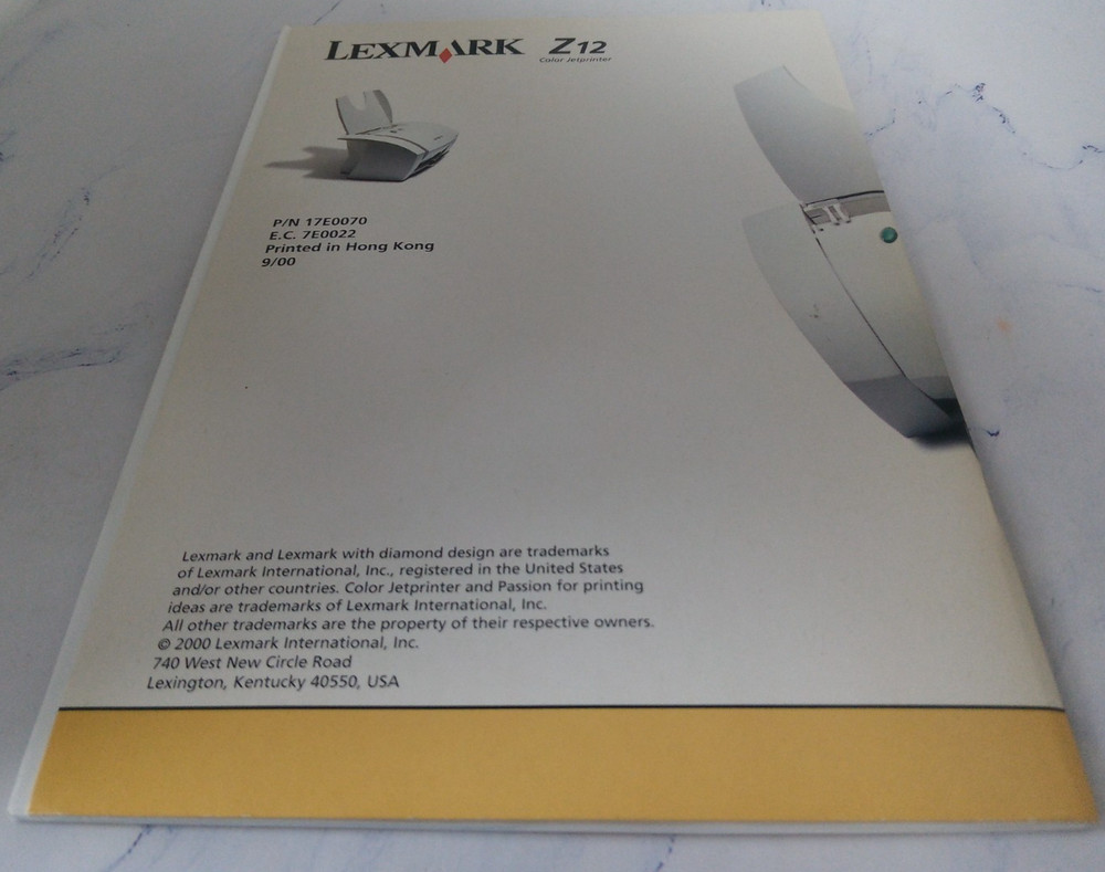 Lexmark Z12 User's Guide P/N 17E0070