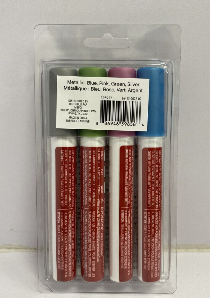 Craft Smart 4 Pc Chalk Marker Set Wet-Erasable