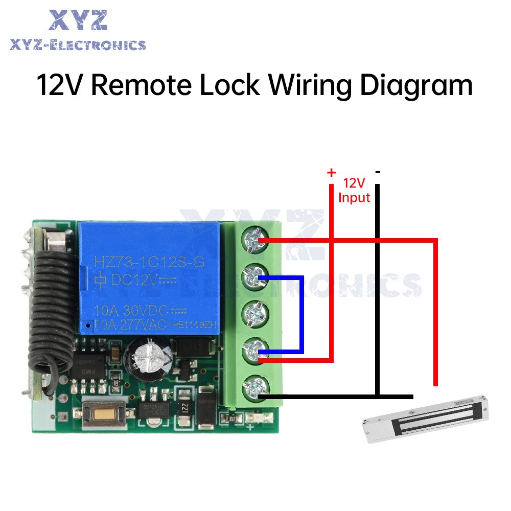 433Mhz Universal Wireless Remote Control Switch DC 12V Receiver Transmitter Set