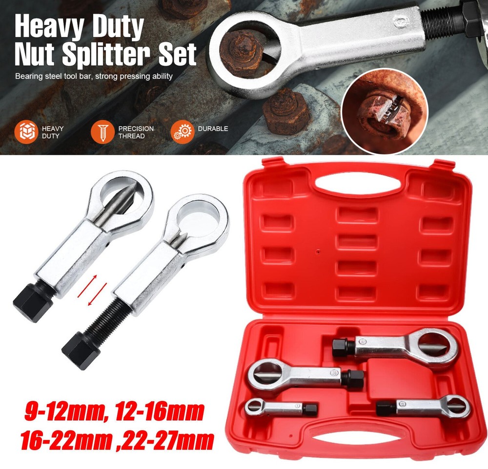 9-27mm Nut Splitter Breaker Set Nut Remover Extractor Adjustable Cracker Tools