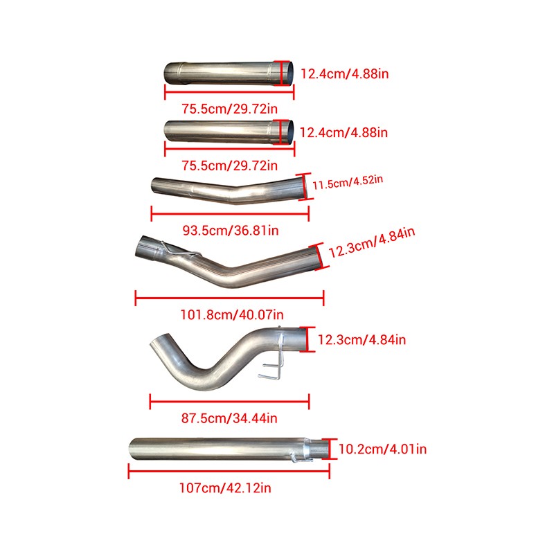 NEW Exhaust Manifold Headers For Ford F250 2011-2023 6.7L Powerstroke 5" Pipe