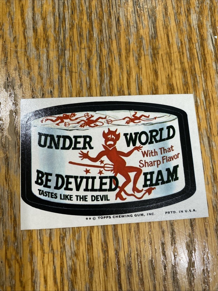 Vintage Wacky Topps Chewing Gum Under World Be Deviled Ham