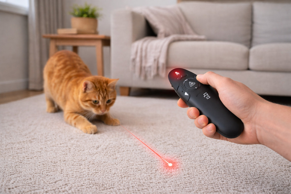 Wireless Presenter Remote with Red Laser, USB Plug & Play Clicker