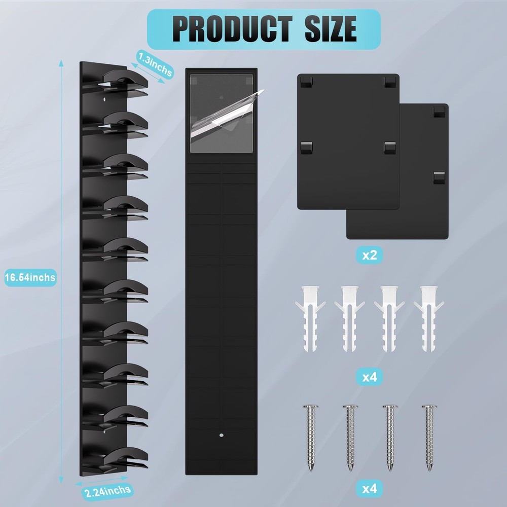 Hat Organizer for Baseball Caps 2Pack, Hat Rack for Wall with Strong Adhesive...