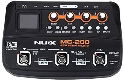 NUX MG-200 Guitar Modeling Processor Guitar Multi-Effects Processor With 55 Effe